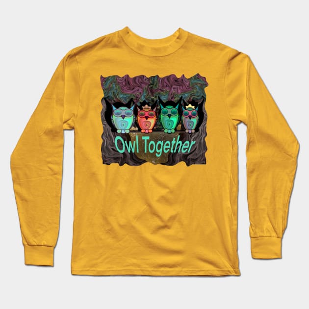 Owl Together Long Sleeve T-Shirt by Zenferren